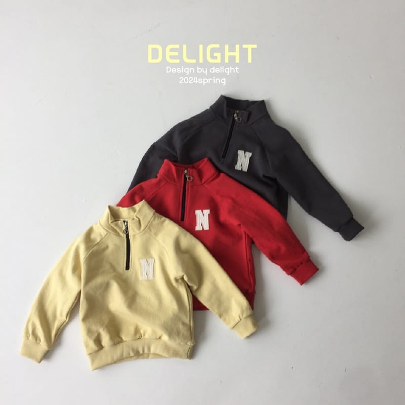 Delight - Korean Children Fashion - #prettylittlegirls - N Embroidery Half Zip Up