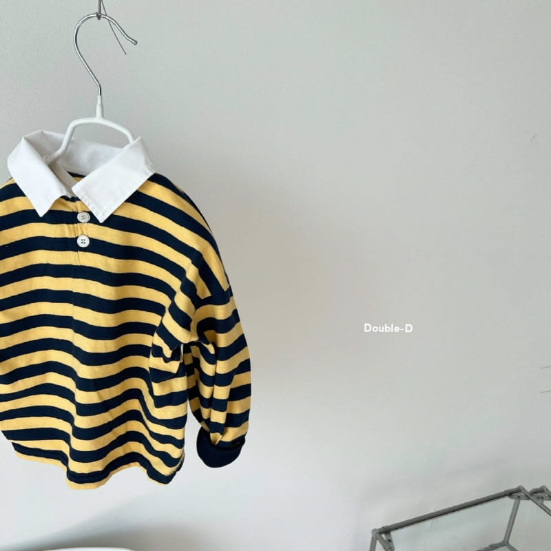 Doubled - Korean Children Fashion - #kidsshorts - Bee Collar Tee - 2