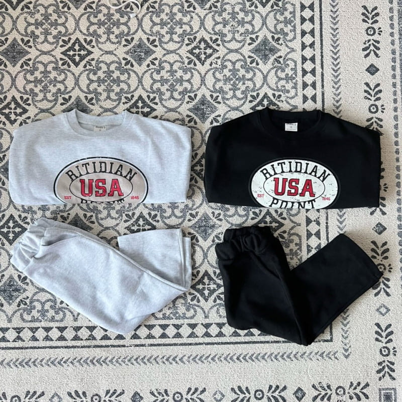 Doubled - Korean Children Fashion - #littlefashionista - USA Top Bottom Set - 9
