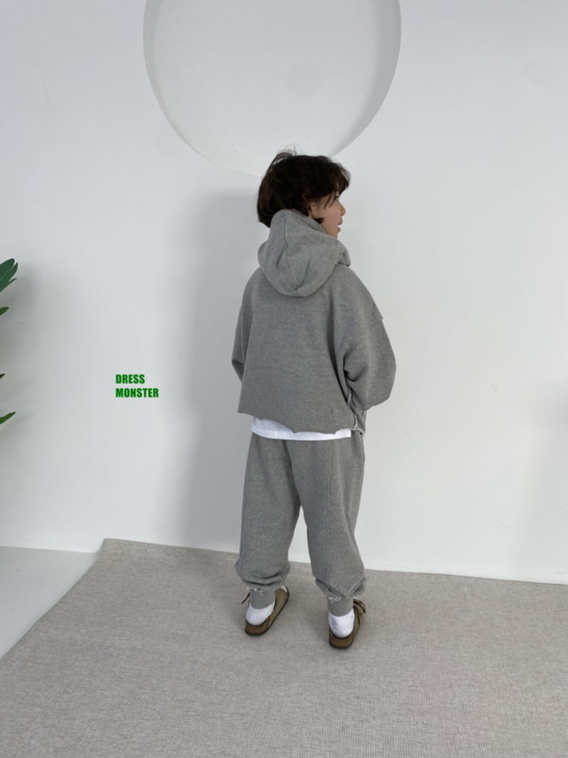 Dress Monster - Korean Children Fashion - #childofig - Cutting Zip Up Top Bottom Set - 8