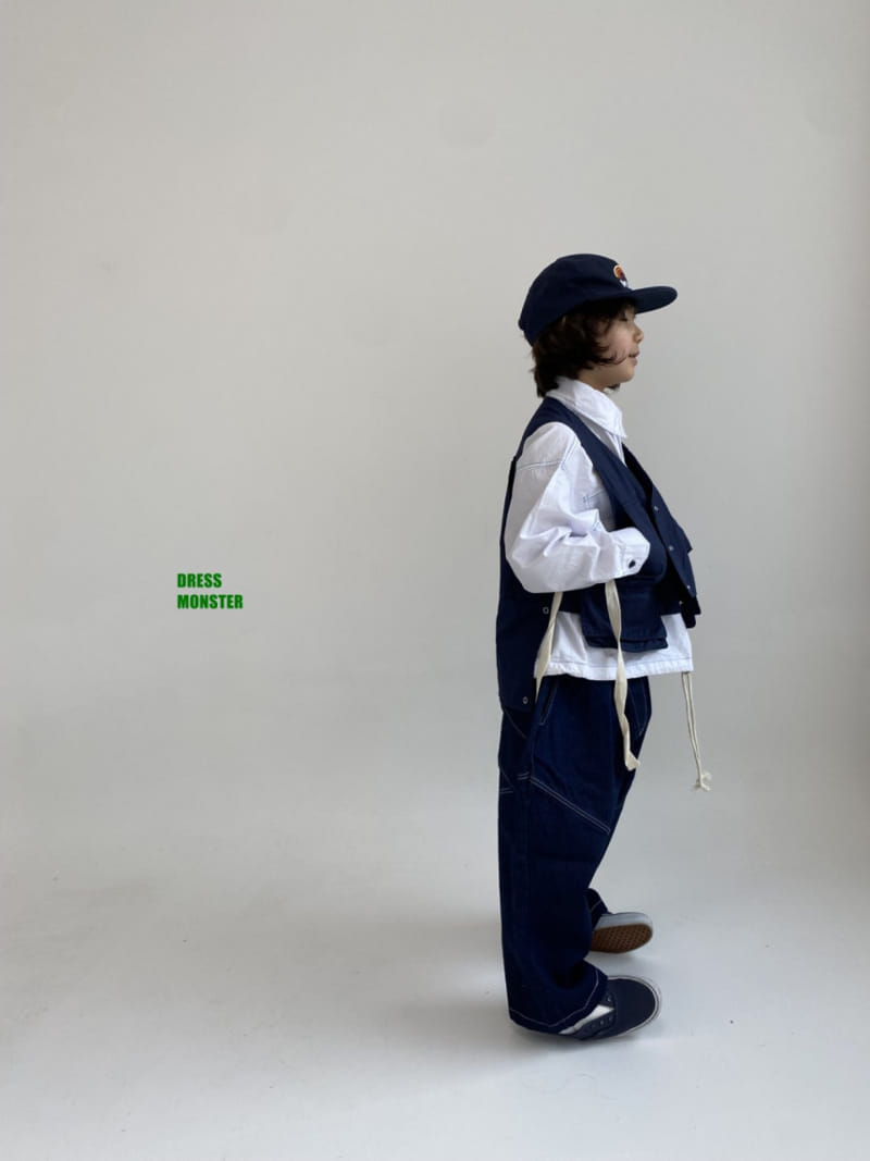 Dress Monster - Korean Children Fashion - #kidsstore - Stitch Hexar Denim Pants - 5