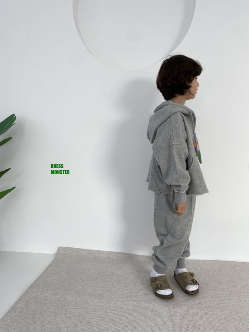 Dress Monster - Korean Children Fashion - #magicofchildhood - Cutting Zip Up Top Bottom Set - 5
