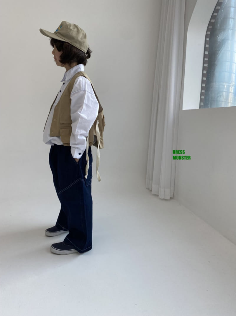 Dress Monster - Korean Children Fashion - #minifashionista - Stitch Hexar Denim Pants - 10