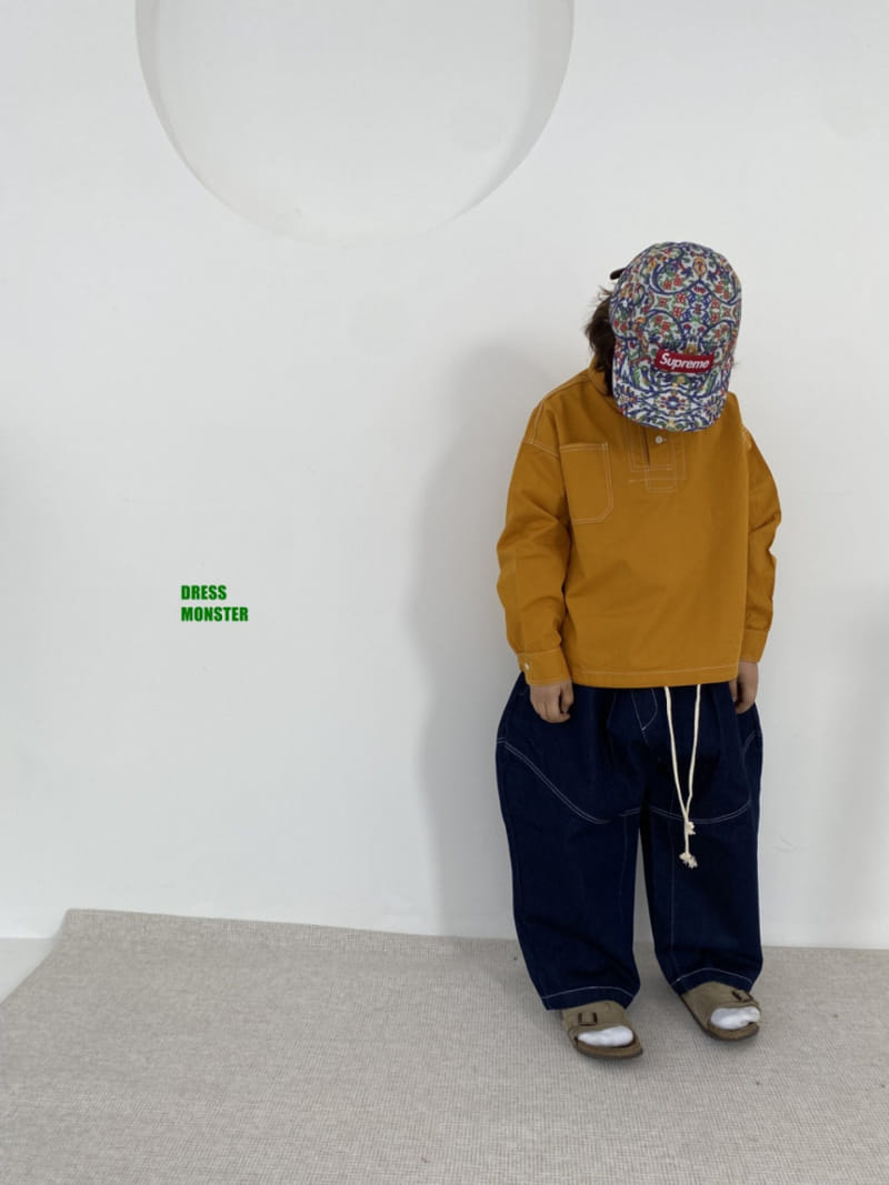 Dress Monster - Korean Children Fashion - #prettylittlegirls - Stitch Hexar Denim Pants - 11