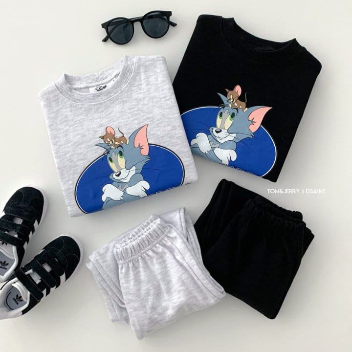 Dsaint - Korean Children Fashion - #Kfashion4kids - Overhead T And J Top Bottom Set - 2