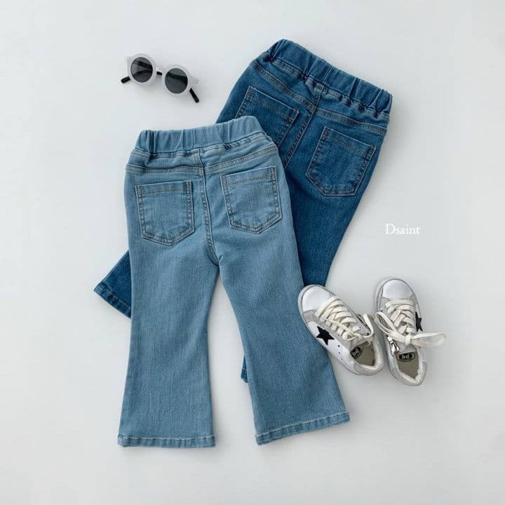 Dsaint - Korean Children Fashion - #childofig - Boots Cut Span Denim Pants - 6