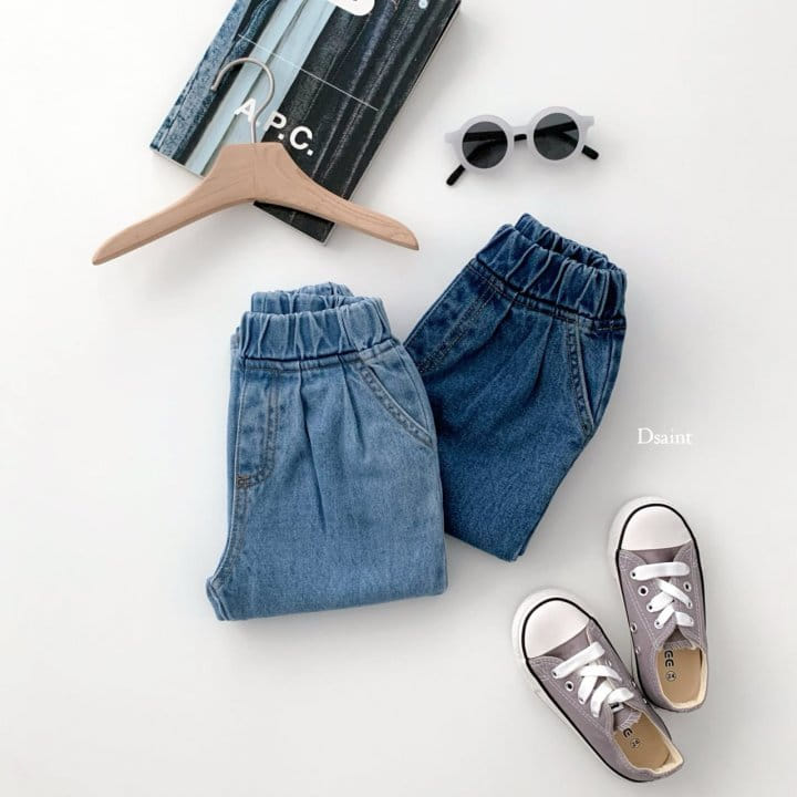 Dsaint - Korean Children Fashion - #kidzfashiontrend - Special Baggy Denim Pants - 5