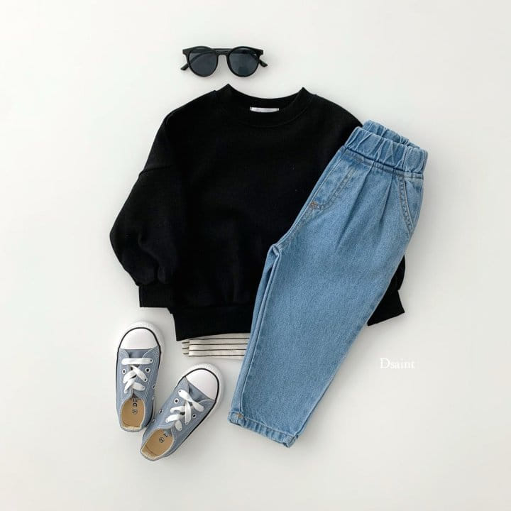 Dsaint - Korean Children Fashion - #littlefashionista - Special Baggy Denim Pants - 7