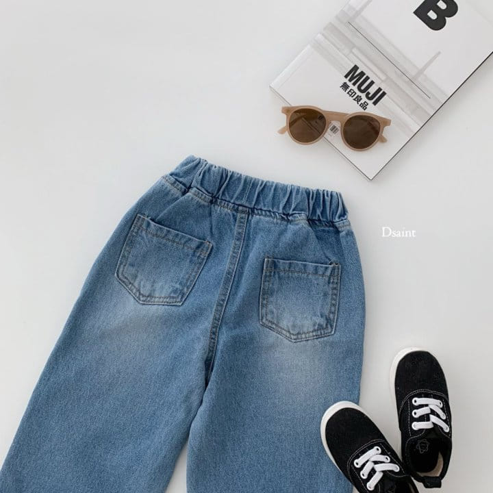 Dsaint - Korean Children Fashion - #stylishchildhood - Mz Wide Denim Pants - 8