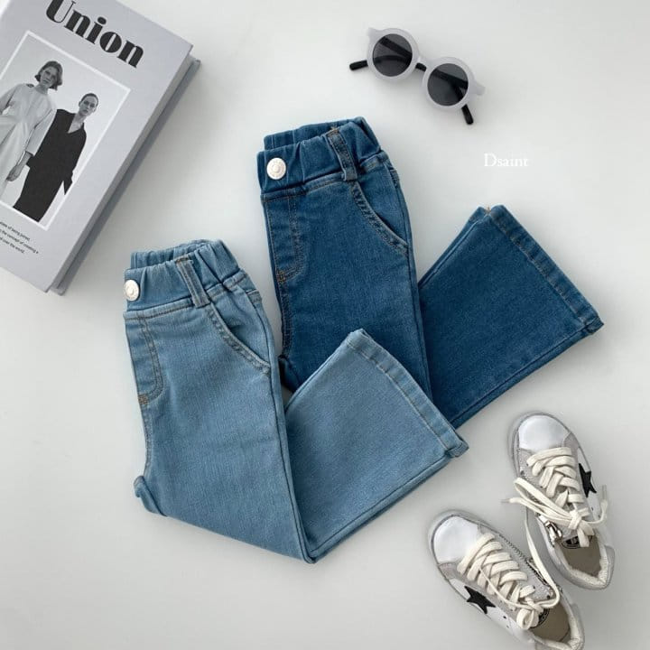 Dsaint - Korean Children Fashion - #stylishchildhood - Boots Cut Span Denim Pants - 5