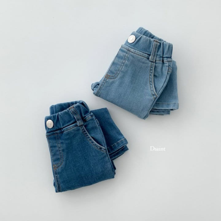 Dsaint - Korean Children Fashion - #todddlerfashion - Boots Cut Span Denim Pants - 4