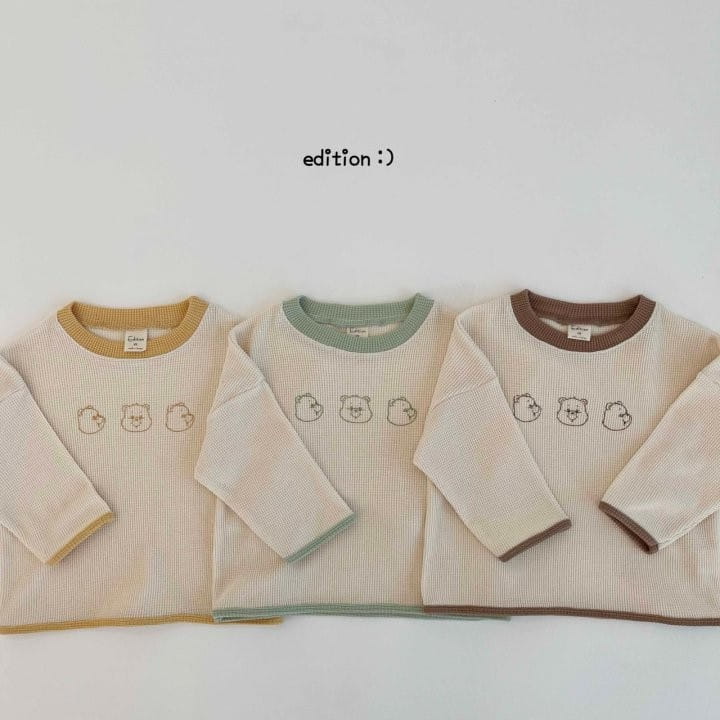Edition - Korean Children Fashion - #designkidswear - Baby Bear Waffle Top Bottom Set - 2