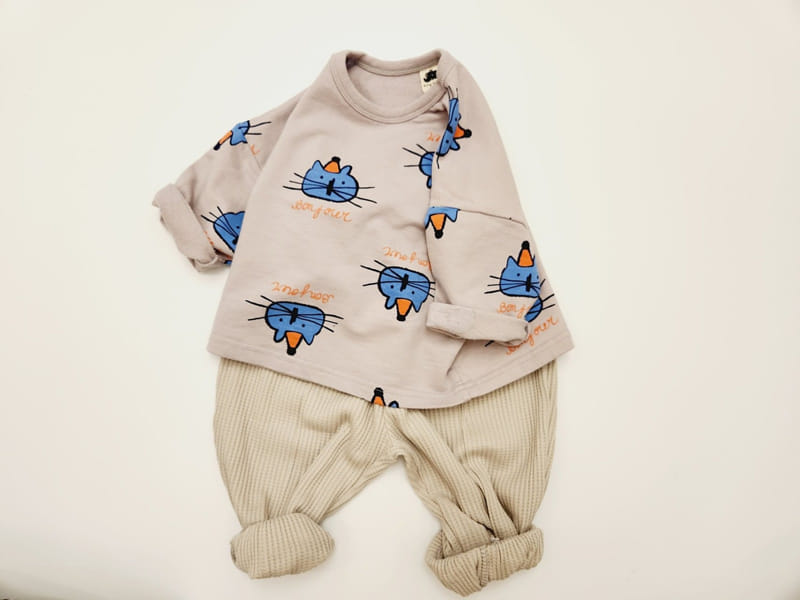 Ellykiki - Korean Children Fashion - #kidsshorts - Good Cat Tee  - 2
