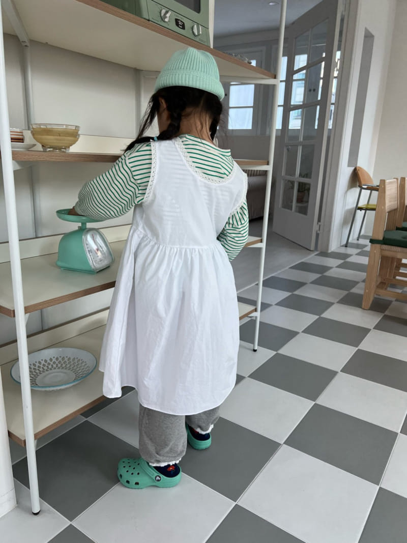 Fine-Studio - Korean Children Fashion - #kidzfashiontrend - Lace Jogger Pants - 11