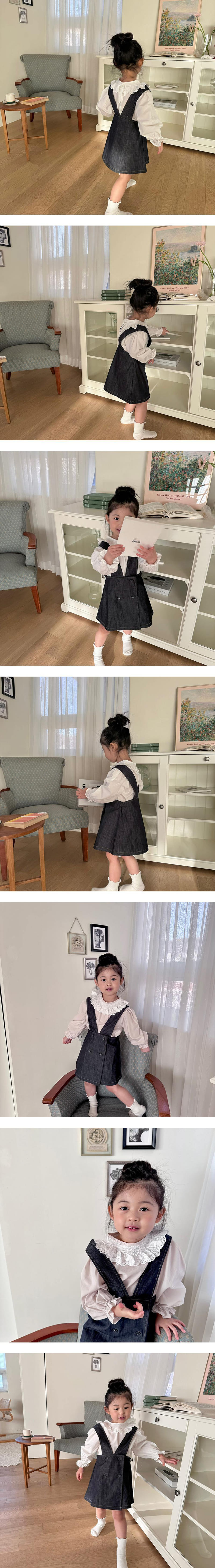 Flower J - Korean Children Fashion - #stylishchildhood - Anne Dungarees Skirt - 2