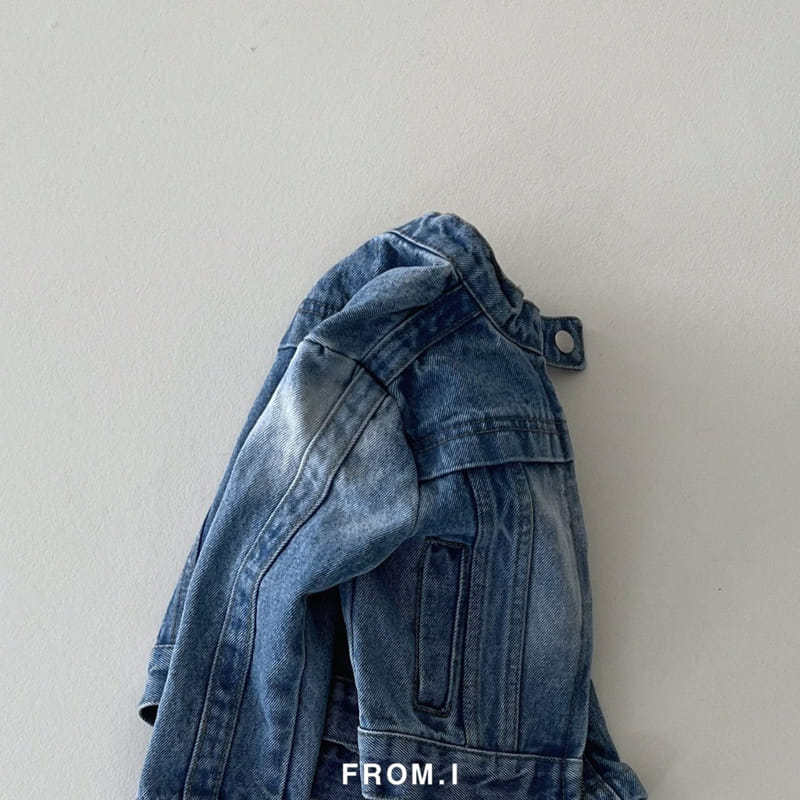 From I - Korean Children Fashion - #kidsshorts - Rider Denim Jacket - 5