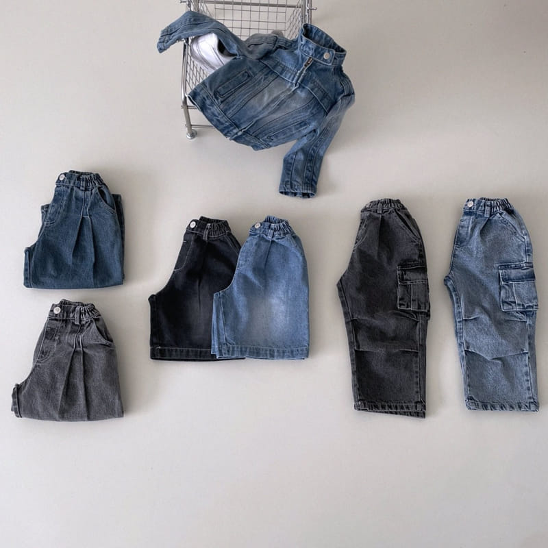 From I - Korean Children Fashion - #kidsshorts - Denim Carpender Pants - 10