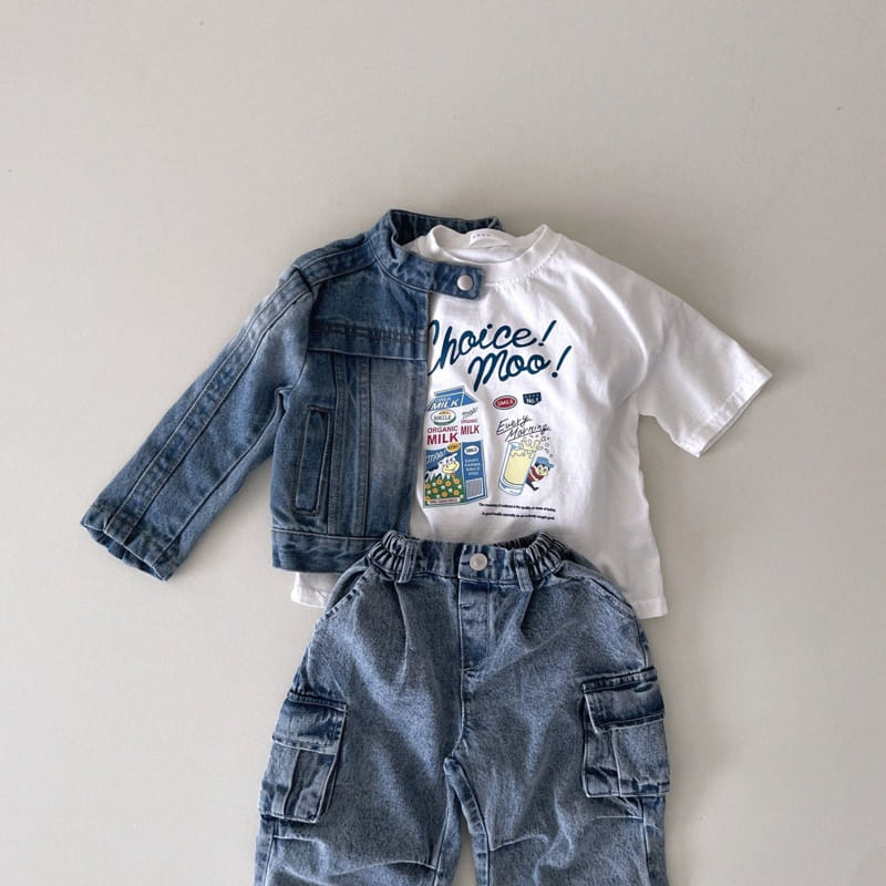 From I - Korean Children Fashion - #kidsstore - Rider Denim Jacket - 6
