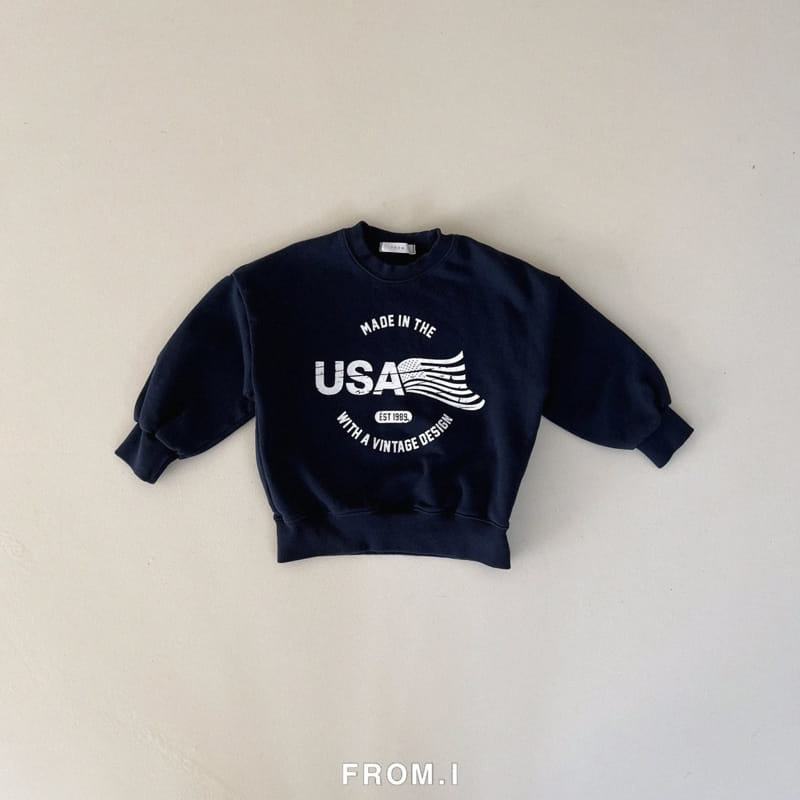 From I - Korean Children Fashion - #magicofchildhood - USA Sweatshirt - 3