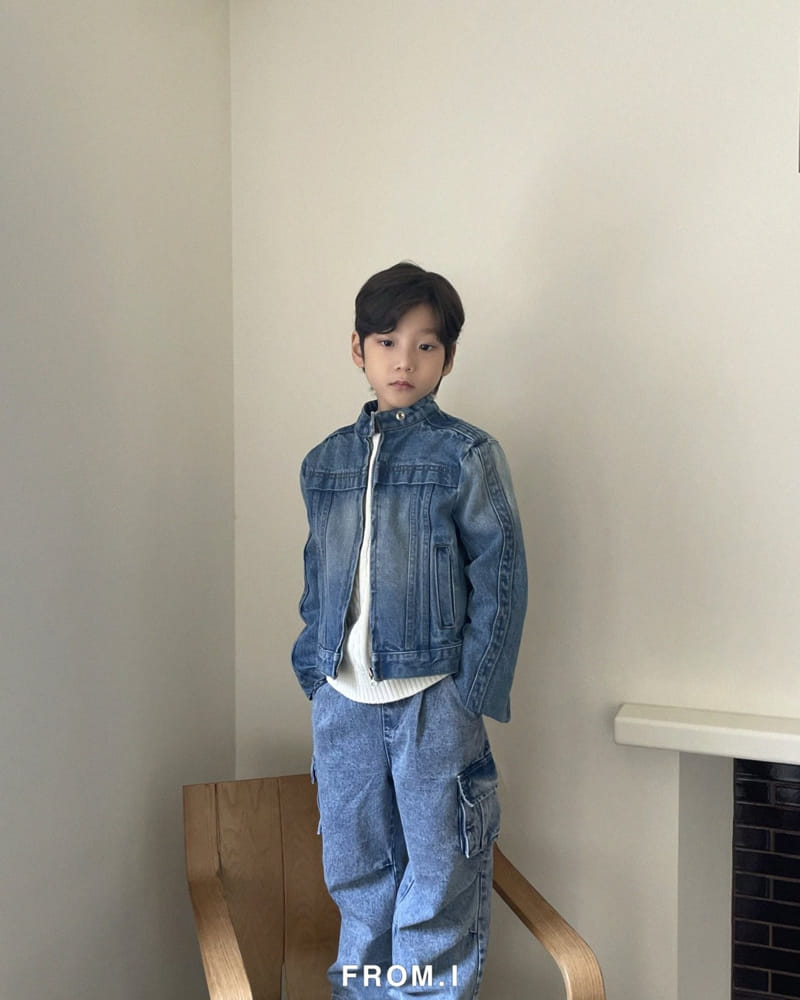 From I - Korean Children Fashion - #minifashionista - Rider Denim Jacket - 11