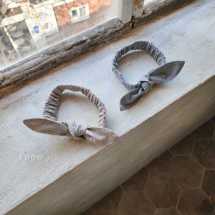 From J - Korean Baby Fashion - #babygirlfashion - Small Check Ribbon Band