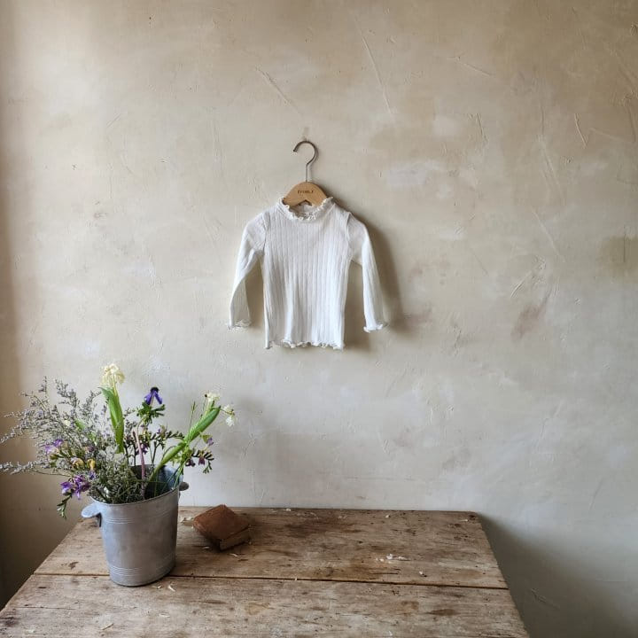 From J - Korean Baby Fashion - #babyoninstagram - Eyelet Half Turtleneck Tee - 3
