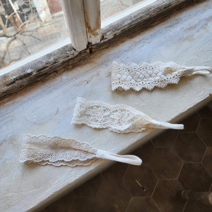 From J - Korean Baby Fashion - #babyootd - Flower Lace Band - 6