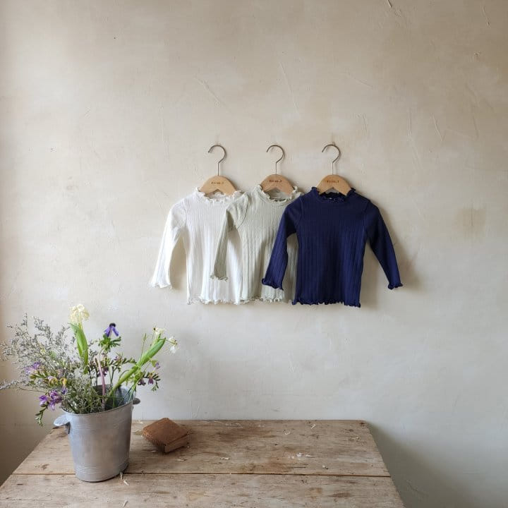 From J - Korean Baby Fashion - #babyoutfit - Eyelet Half Turtleneck Tee - 6