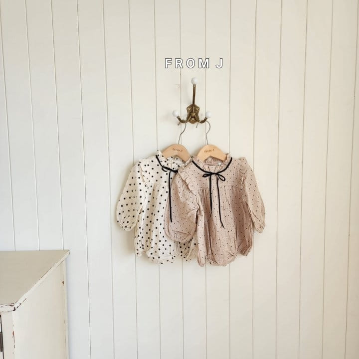 From J - Korean Baby Fashion - #babywear - Ribbon Dot Body Suit - 9