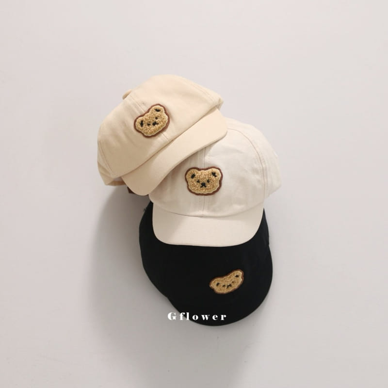 G Flower - Korean Baby Fashion - #babywear - Baby Bear Face Ball Cap