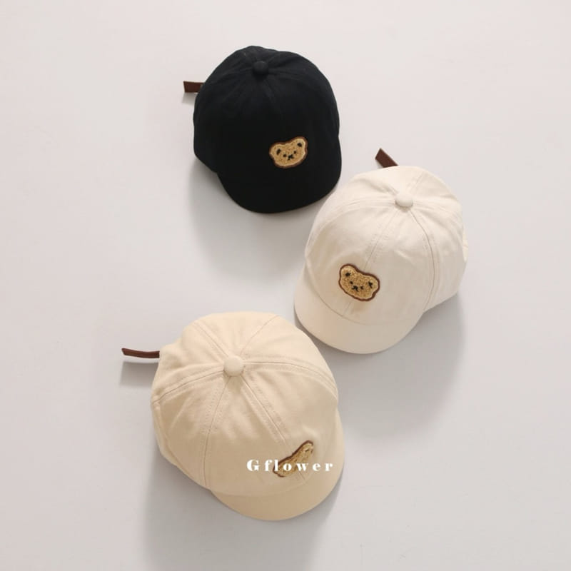 G Flower - Korean Baby Fashion - #onlinebabyboutique - Baby Bear Face Ball Cap - 2