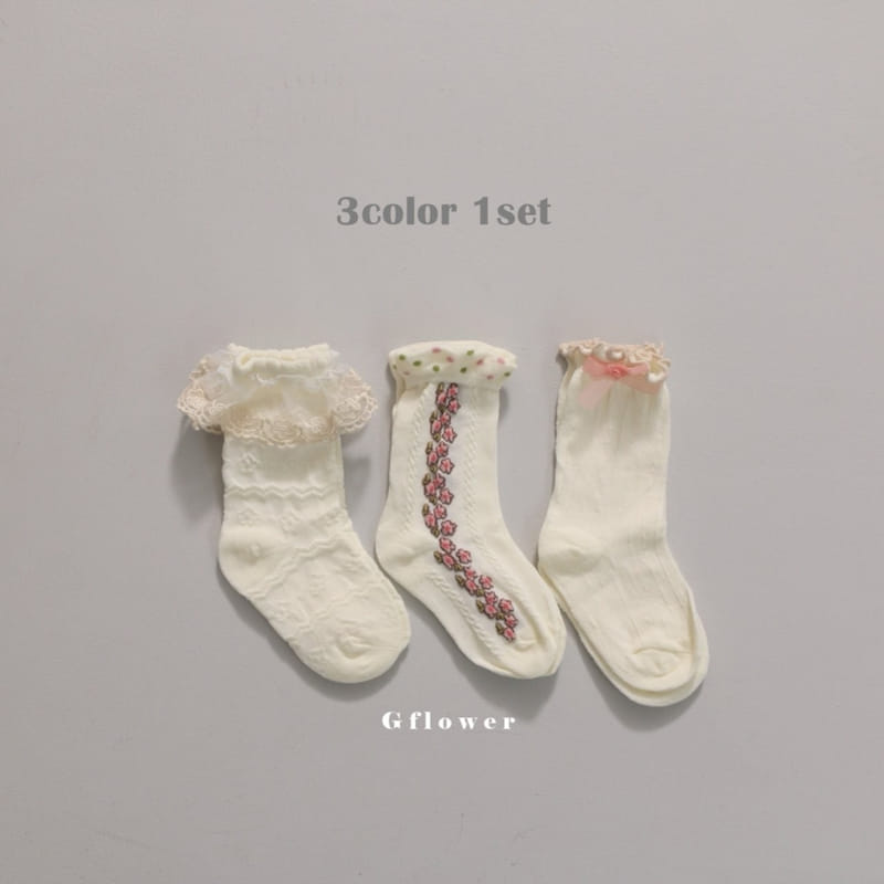 G Flower - Korean Children Fashion - #designkidswear - Spring Socsk Set - 4