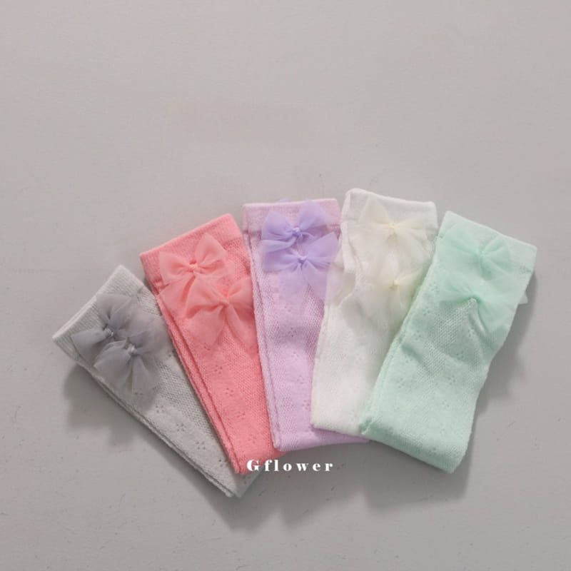 G Flower - Korean Children Fashion - #kidzfashiontrend - Ribbon Knee Socks