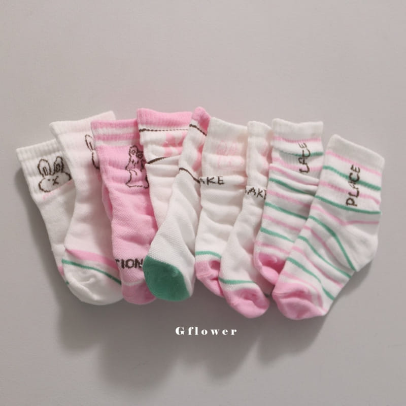 G Flower - Korean Children Fashion - #magicofchildhood - Spring Rabbit Socks Set - 6