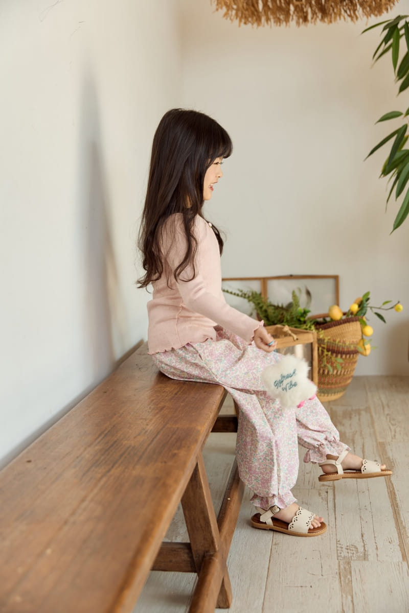 Ggomare - Korean Children Fashion - #childrensboutique - Jacquard Flower Tee - 6