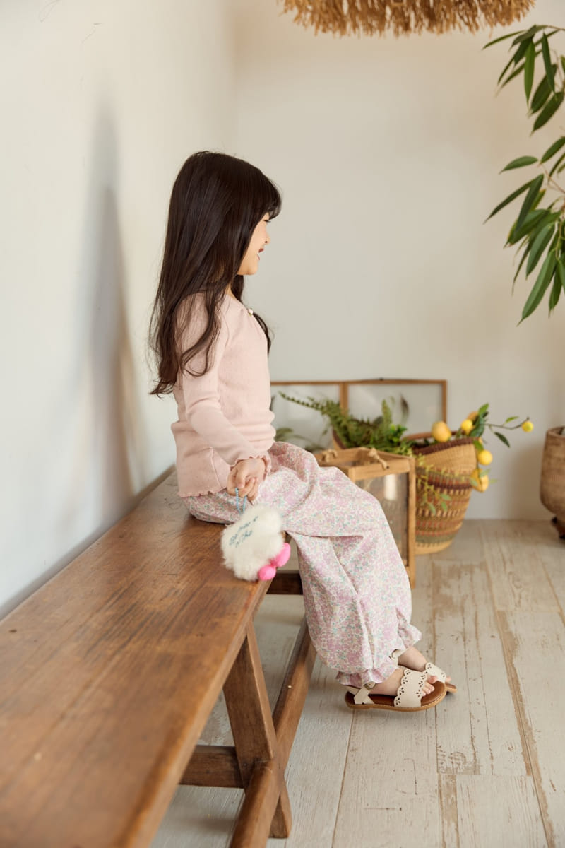 Ggomare - Korean Children Fashion - #designkidswear - Jacquard Flower Tee - 7