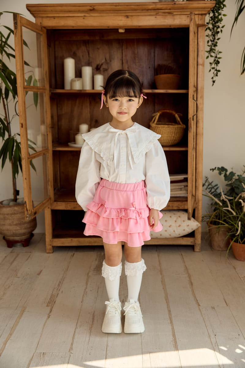 Ggomare - Korean Children Fashion - #discoveringself - Kan Kang Ribbon Skirt - 3