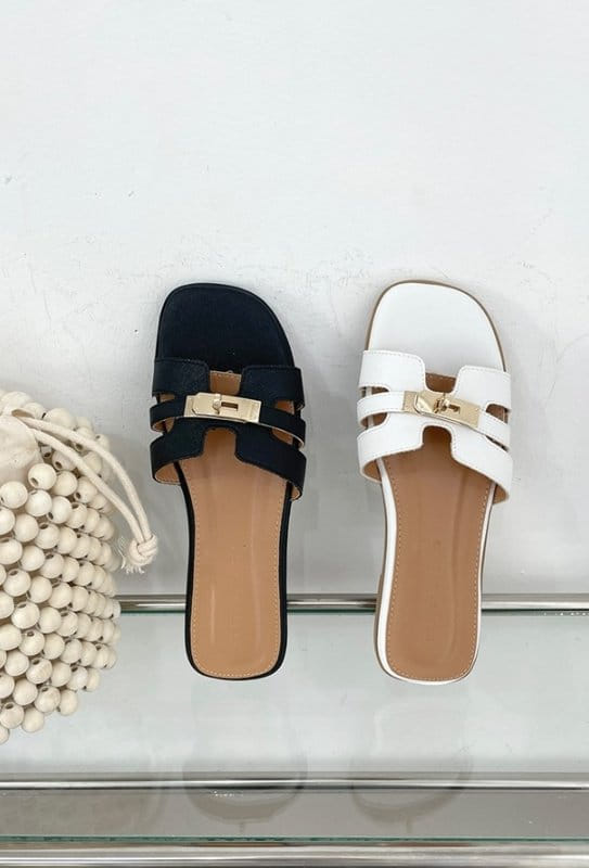 Golden Shoe - Korean Women Fashion - #momslook - 2159 Slippers 