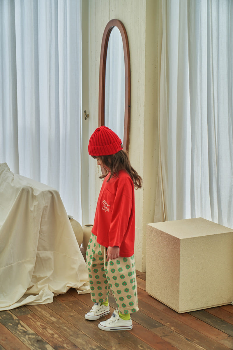 Green Tomato - Korean Children Fashion - #discoveringself - Flower Wrinkle Pants - 7