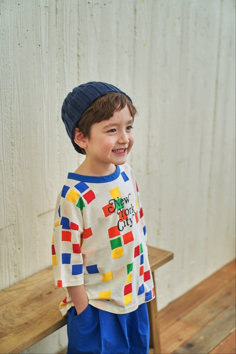 Green Tomato - Korean Children Fashion - #kidsshorts - NY Check Tee - 2