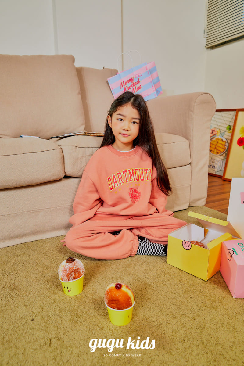 Gugu Kids - Korean Children Fashion - #kidzfashiontrend - Dart Mouth Top Bottom Set - 2
