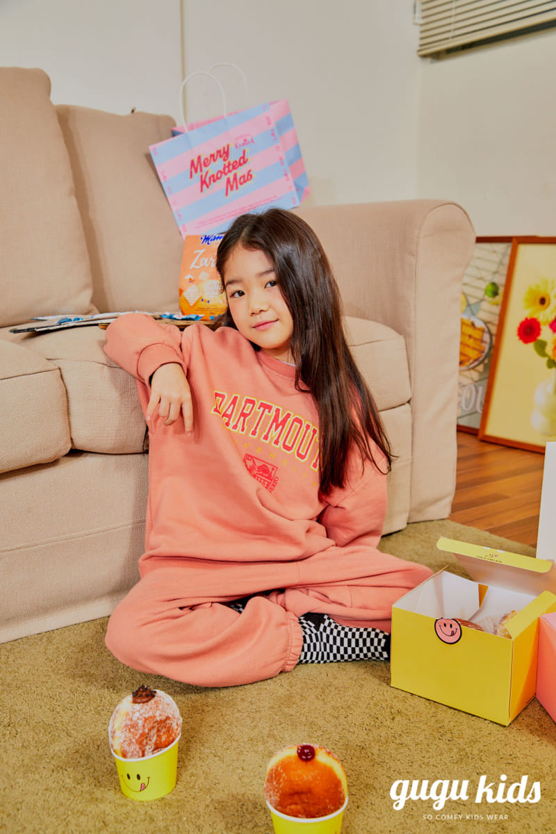 Gugu Kids - Korean Children Fashion - #Kfashion4kids - Dart Mouth Top Bottom Set - 4