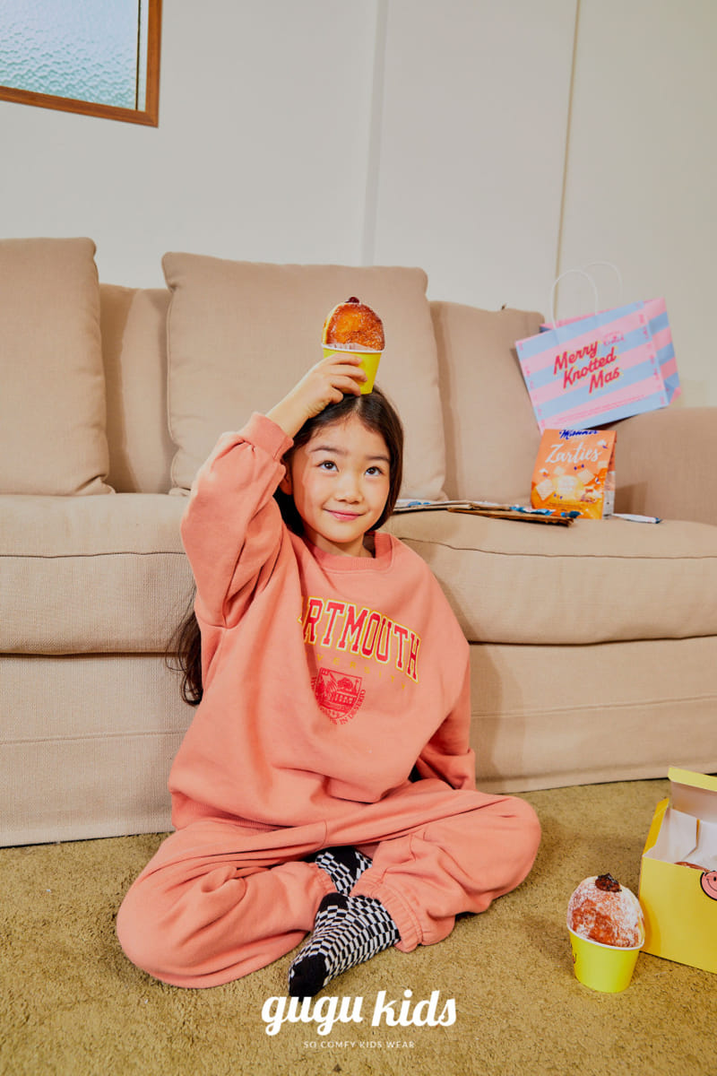 Gugu Kids - Korean Children Fashion - #minifashionista - Dart Mouth Top Bottom Set - 6