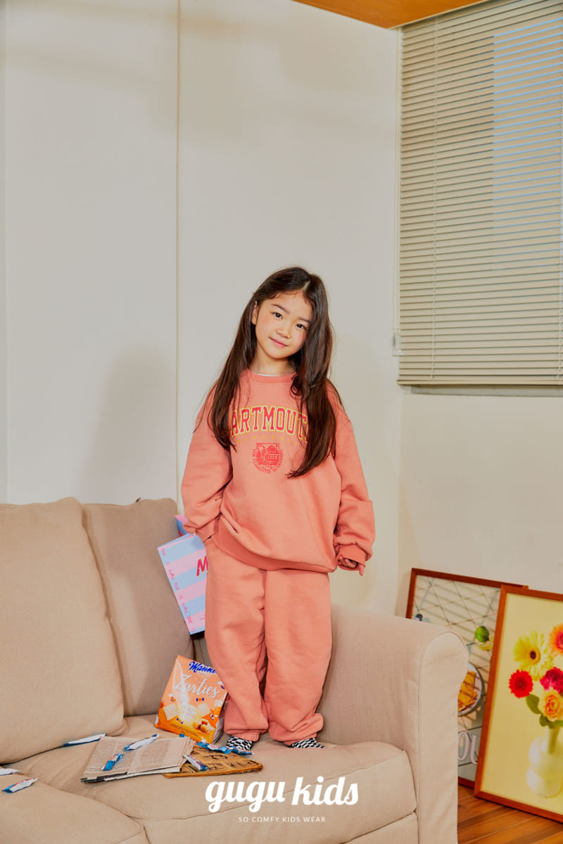 Gugu Kids - Korean Children Fashion - #todddlerfashion - Dart Mouth Top Bottom Set - 8