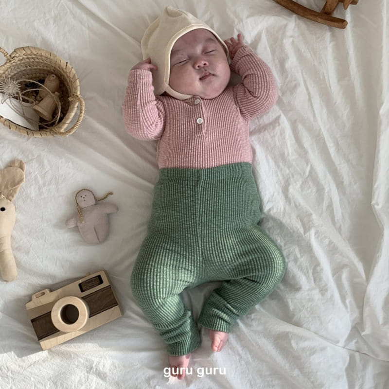 Guru Guru - Korean Baby Fashion - #babyoutfit - Color Top Bottom Set - 9
