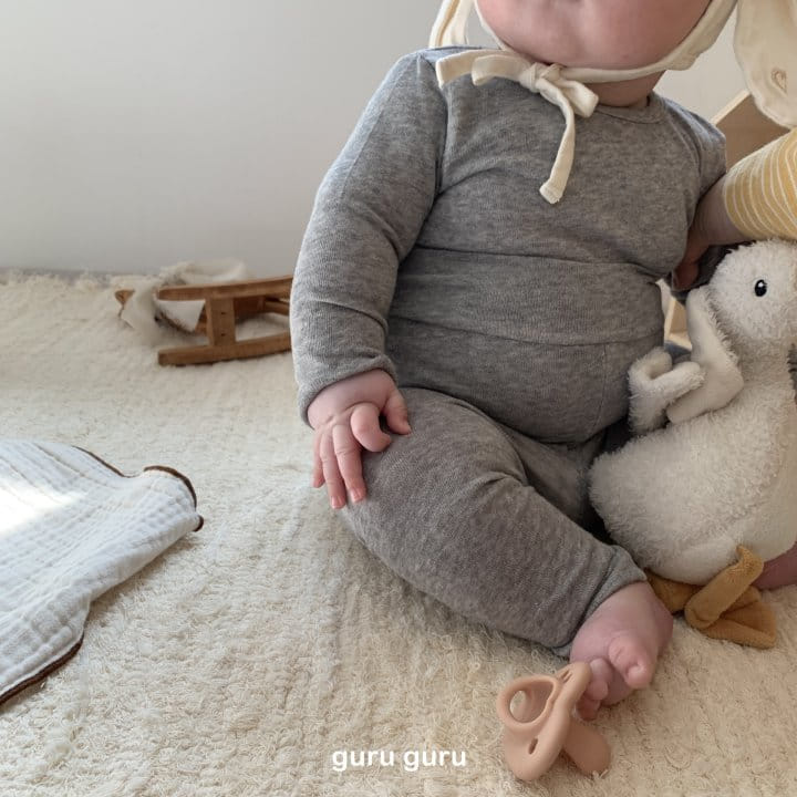 Guru Guru - Korean Baby Fashion - #onlinebabyshop - Molang Top Bottom Set - 6