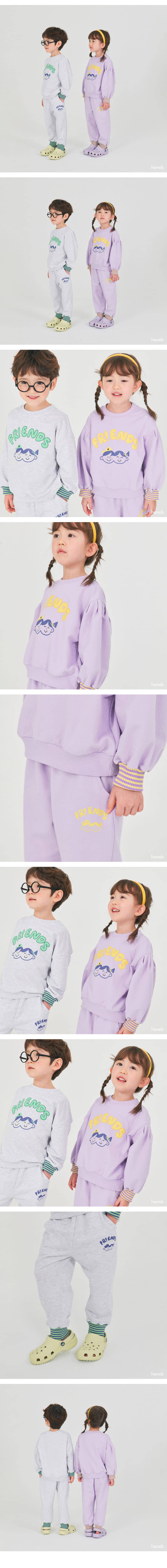Hanab - Korean Children Fashion - #kidsshorts - Best Friend Top Bottom Set - 3