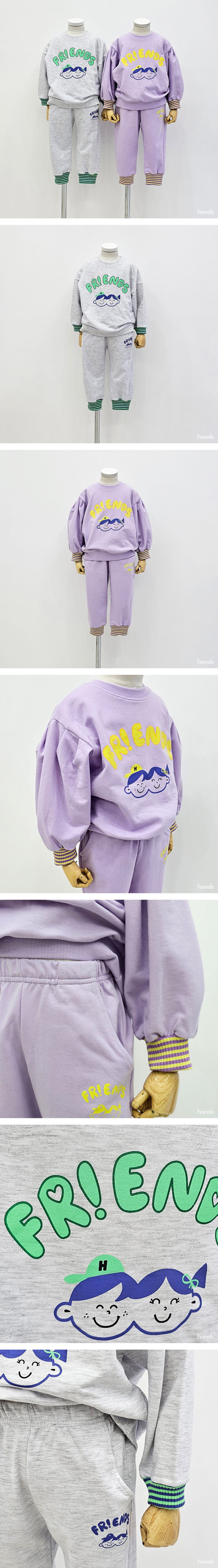 Hanab - Korean Children Fashion - #kidsshorts - Best Friend Top Bottom Set - 4