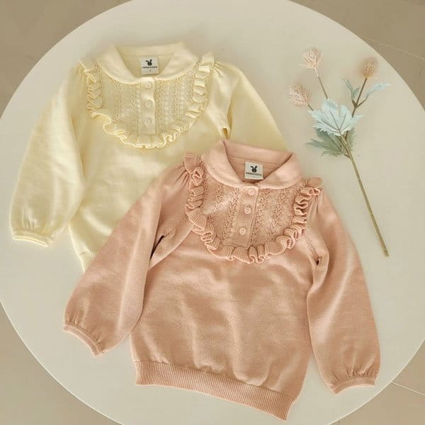 Hanacoco - Korean Children Fashion - #discoveringself - Collar Frill Knit