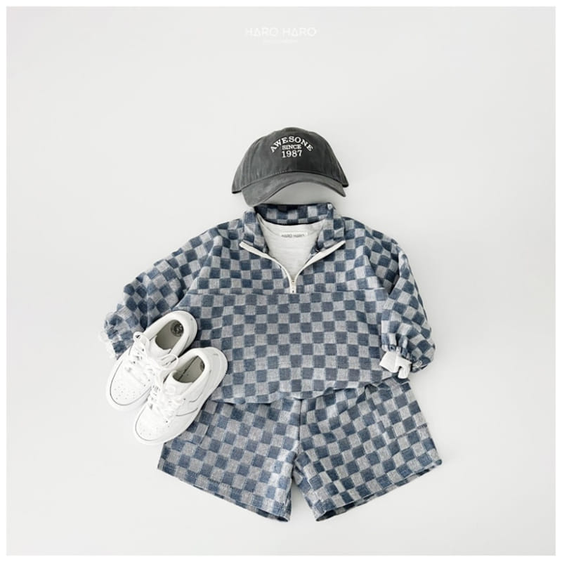 Haro Haro - Korean Children Fashion - #childrensboutique - Check Denim Capri Shorts - 9